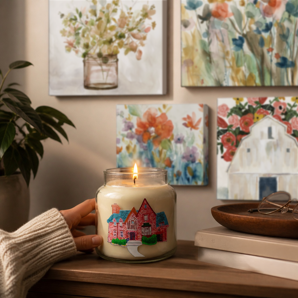 How to Style Candles and Wall Art Together for a Layered, Lived-In Room