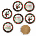 Holiday Plaid Collection 4_ Circle Ceramic Coasters - Set of 6