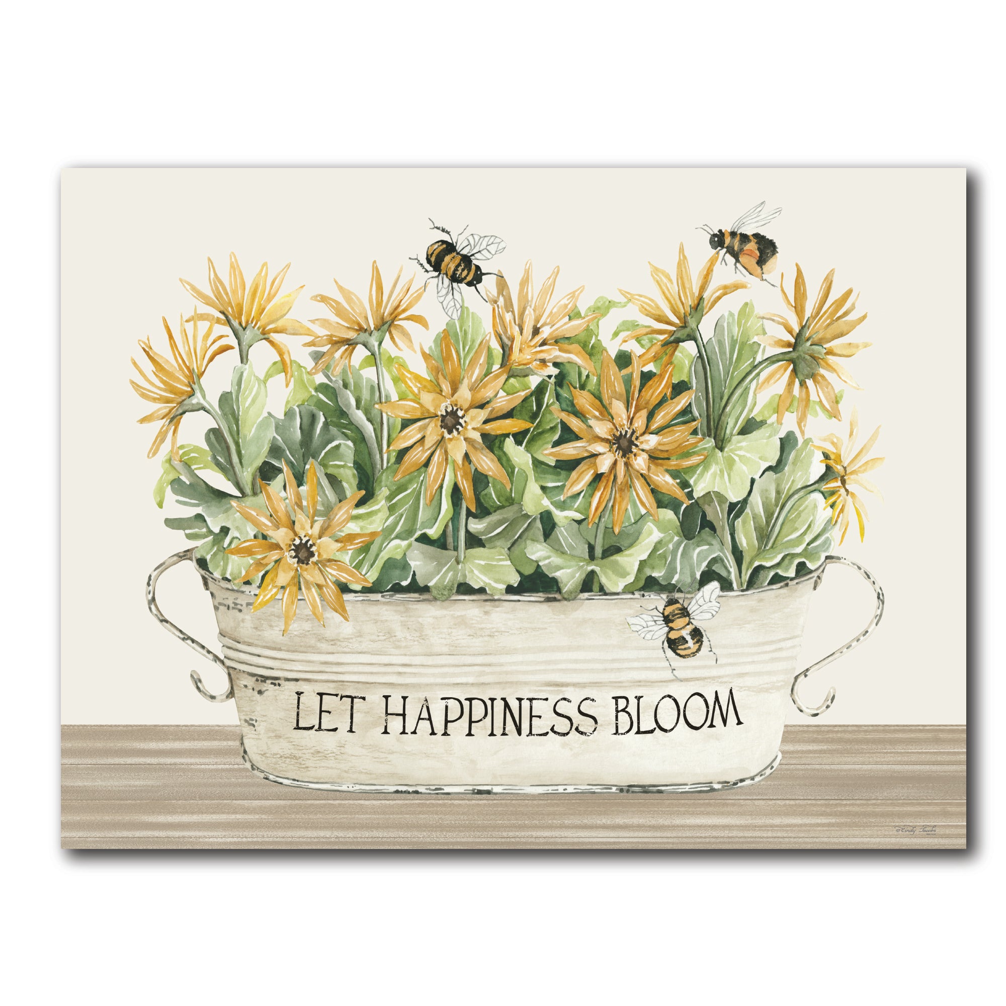 Let Happiness Bloom Flowers - Artboard