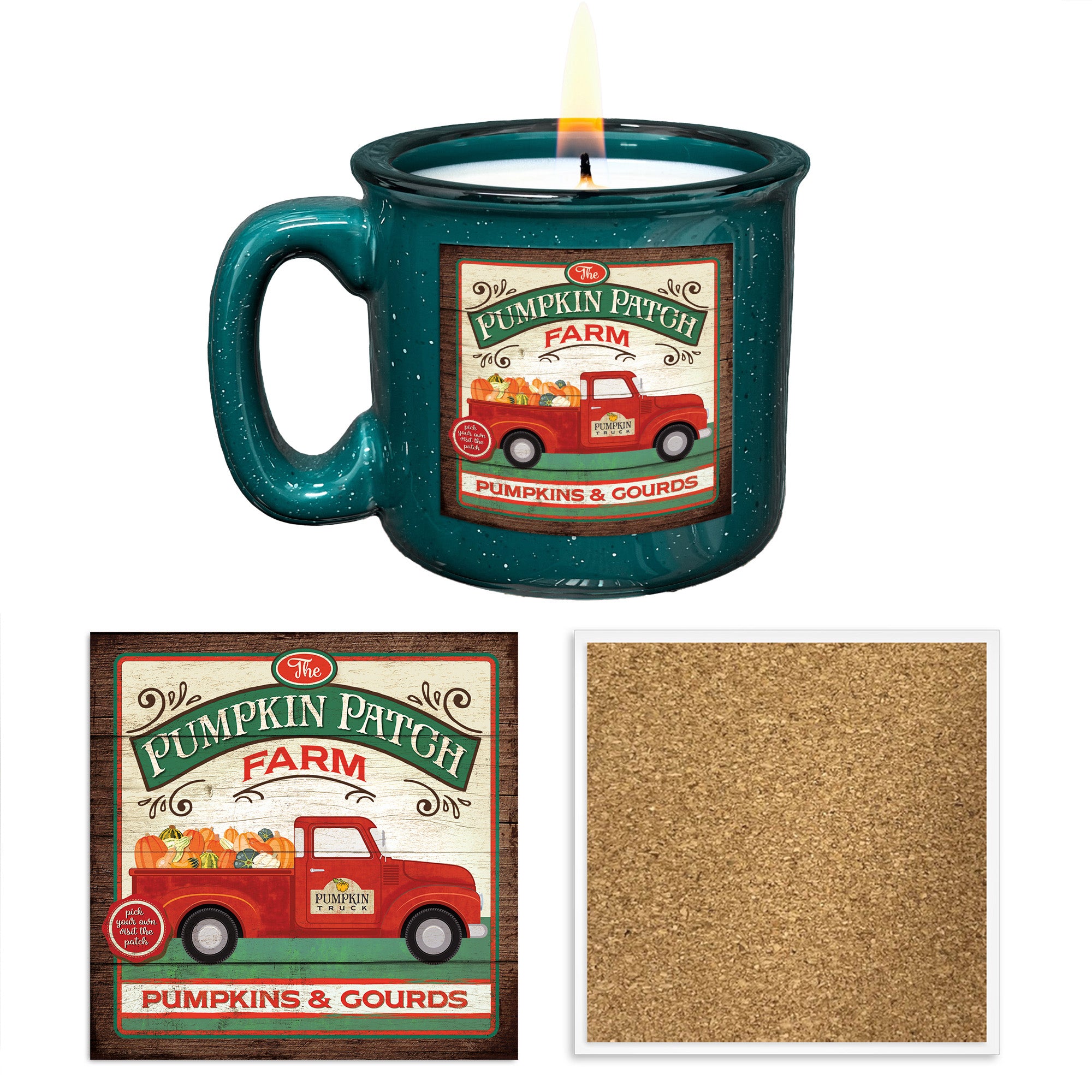 A Day at the Pumpkin Patch - Pumpkin + Maple | 15oz Mug, 13oz Soy Candle & Coaster Set