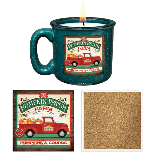 A Day at the Pumpkin Patch - Pumpkin + Maple | 15oz Mug, 13oz Soy Candle & Coaster Set