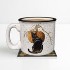 Midnight Porch - White Pumpkin + Cinnamon | 15oz Ceramic Mug, Soy Candle & Coaster Set