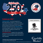 Celebrate 250 USA 19 oz Artisan Ceramic Mug & Coaster Set with Wounded Warrior Project