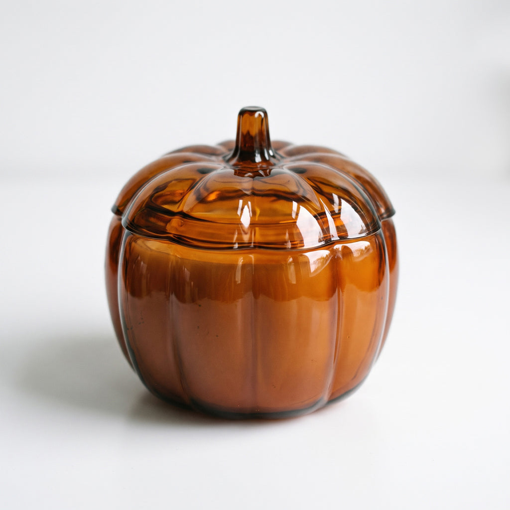 Apple Cider + Cinnamon - 56oz 5-Wick Soy Candle in Glass Pumpkin Vessel