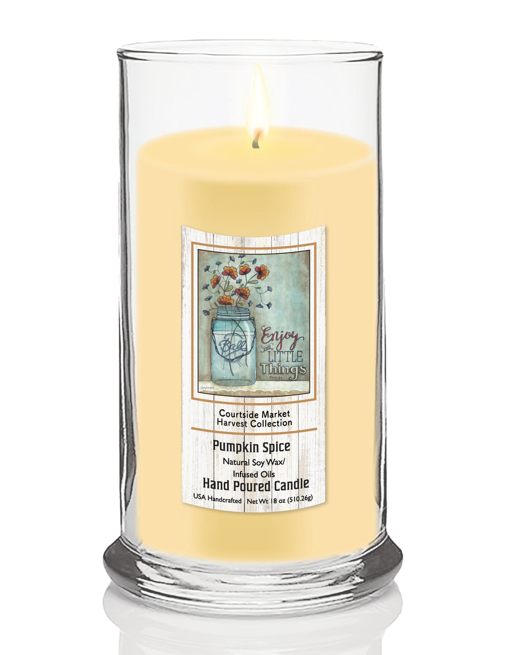 Enjoy the Little Things - Pumpkin Spice 18 oz Status Candle Glass