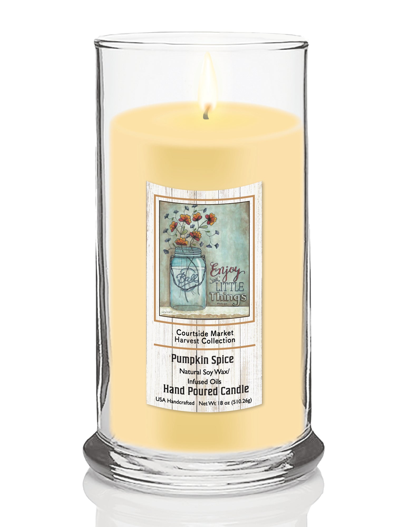 Enjoy the Little Things - Pumpkin Spice 18 oz Status Candle Glass