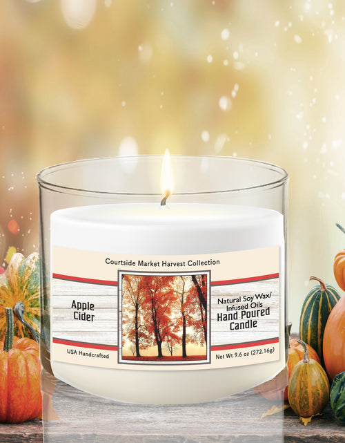 Autumn Glow - Blood Red Apple 9.6 oz Soy Wax Candle in Glass Jar