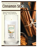 Giving Thanks - Cinnamon Stick 18 oz Status Candle Glass