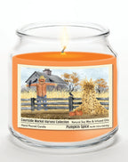 Scarecrow 14 oz Candle Glass Jar with Brushed Silver Metal Lid