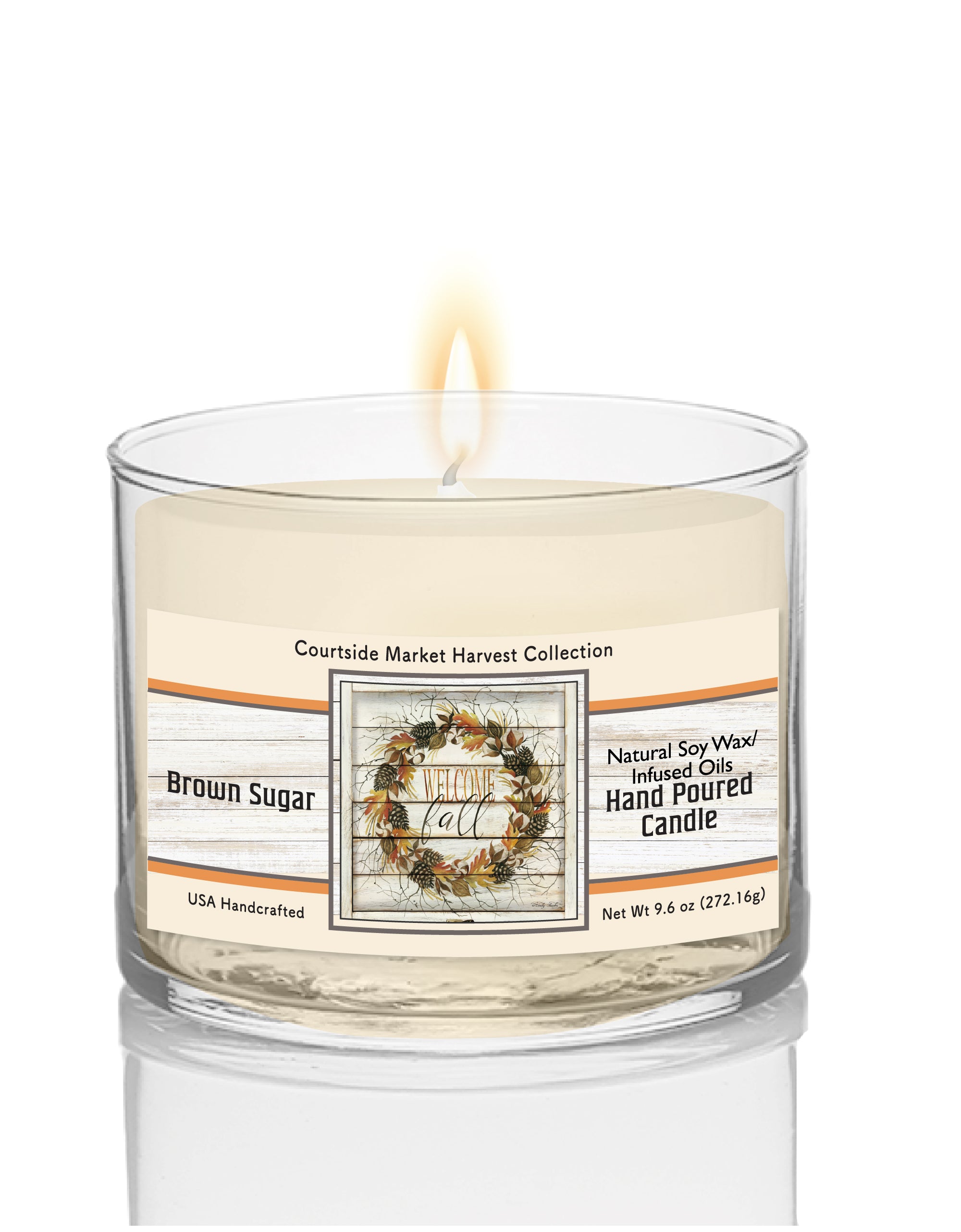 Wellcome Fall 9.6 oz Soy Wax Candle in Glass Jar