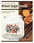 Orange Pumpkin - Brown Sugar Vanilla 12.8oz Candle Glass Jar with Brushed Silver Metal Lid