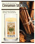 Fall Sunflower Chair - Cinnamon Stick 18 oz Status Candle Glass