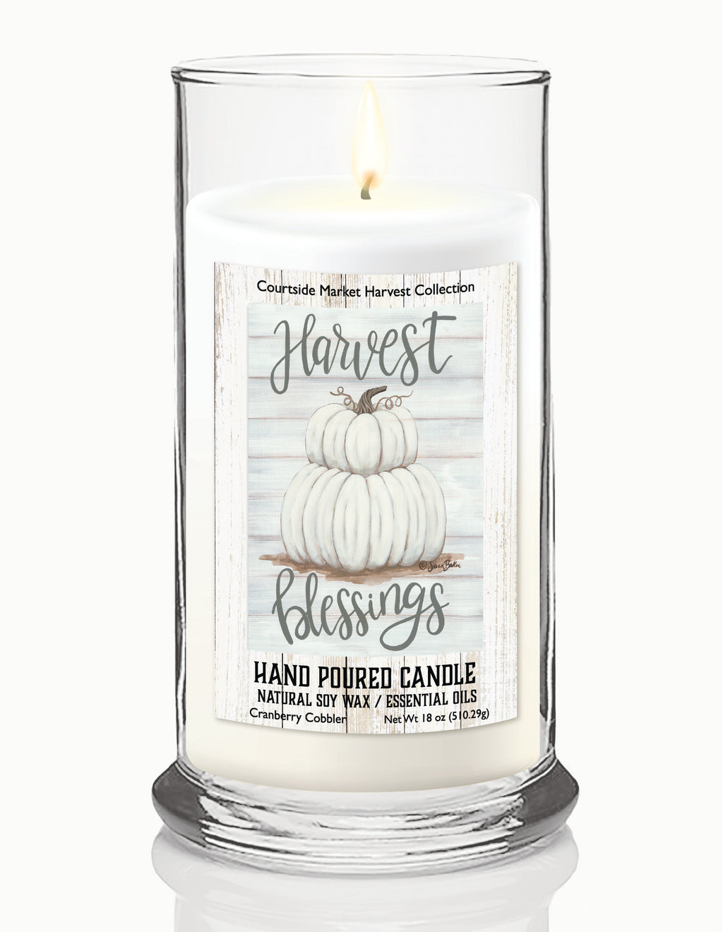 Harvest Blessings - Cranberry Cobbler 18 oz Status Candle Glass
