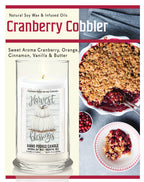 Harvest Blessings - Cranberry Cobbler 18 oz Status Candle Glass