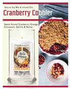 Hello Autumn - Cranberry Cobbler 18 oz Status Candle Glass