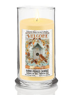 Welcome Birdhouse - Brown Sugar Vanilla 18 oz Status Candle Glass