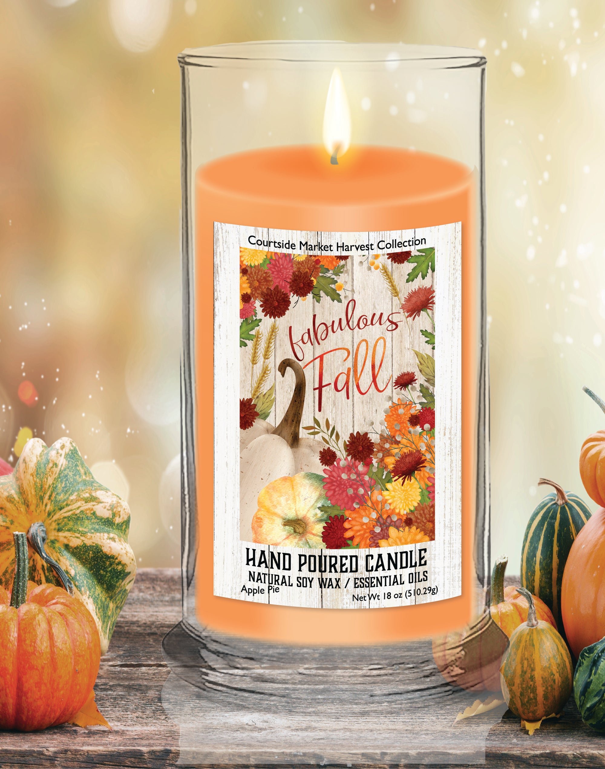 Fabulously Fall - Apple Pie 18 oz Status Candle Glass
