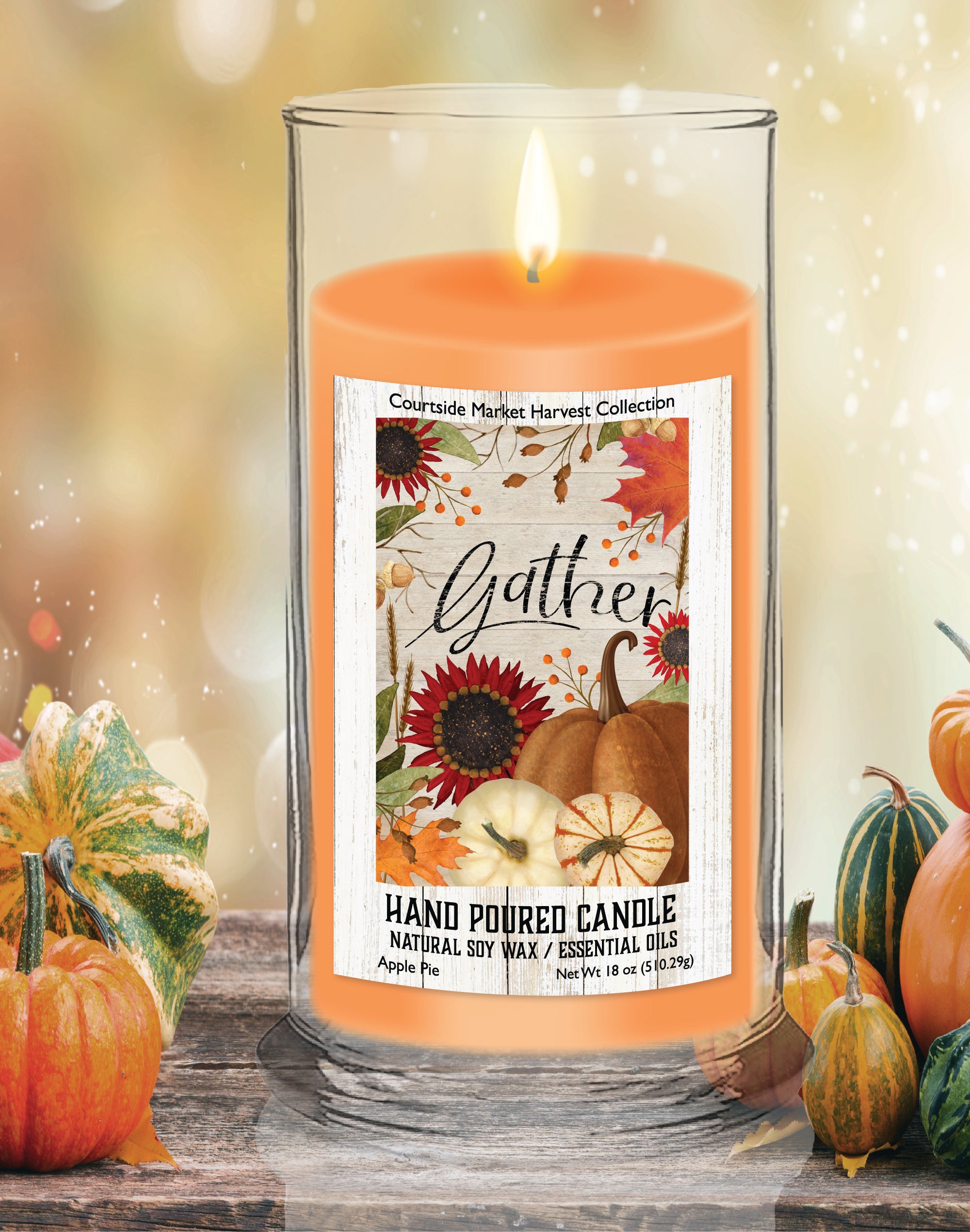 Welcome Fall II - Apple Pie 18 oz Status Candle Glass