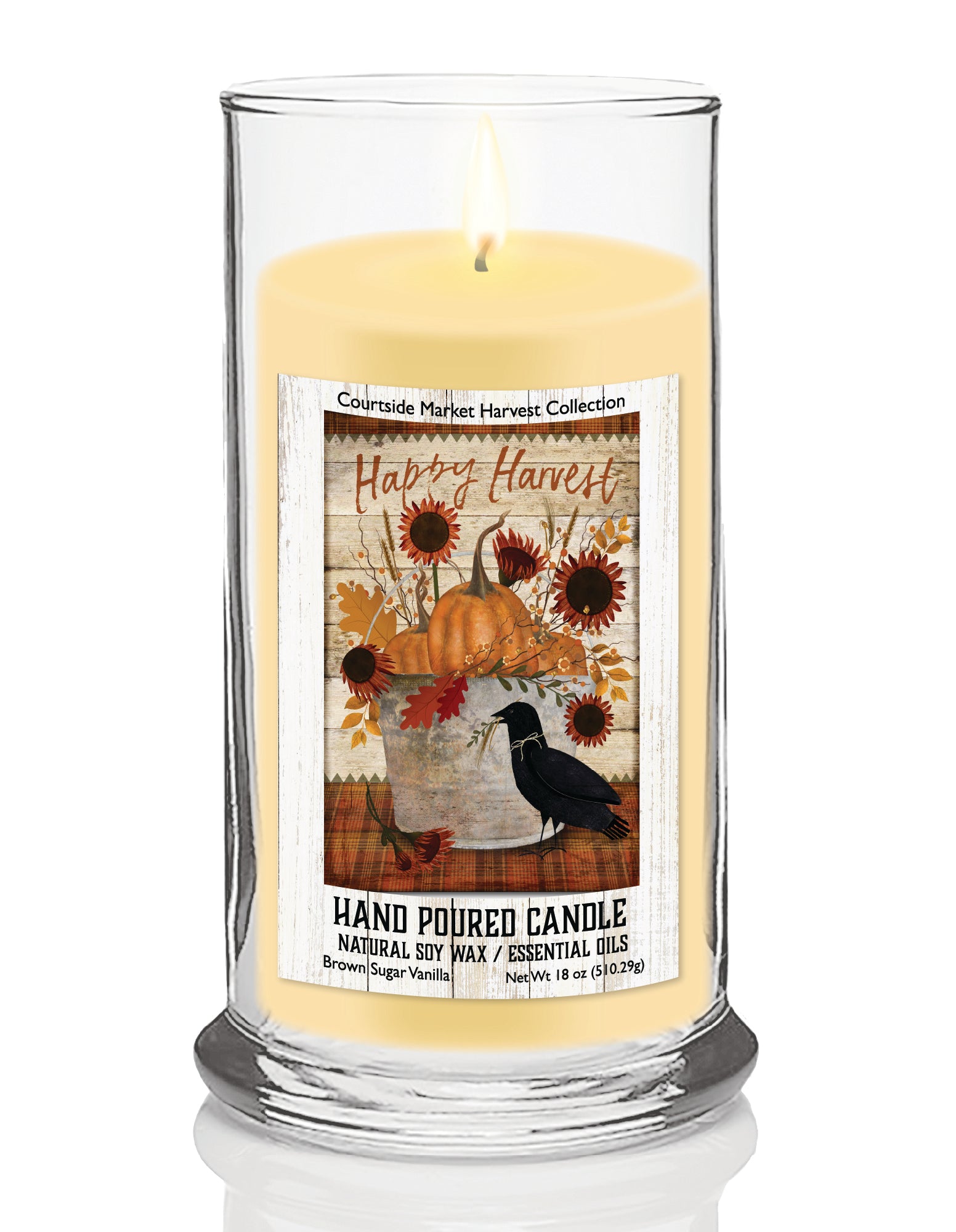 Happy Harvest III - Brown Sugar Vanilla 18 oz Status Candle Glass