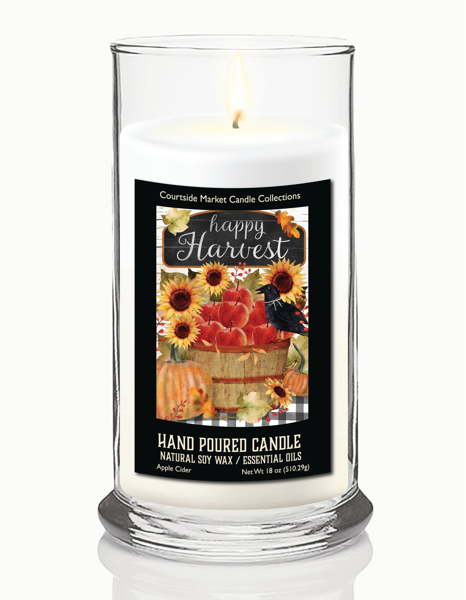 Happy Harvest II - Apple Cider 18 oz Status Candle Glass