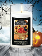 Happy Harvest Sunflowers & Apples - Apple Cider 18oz Soy Wax Candle in Glass Jar