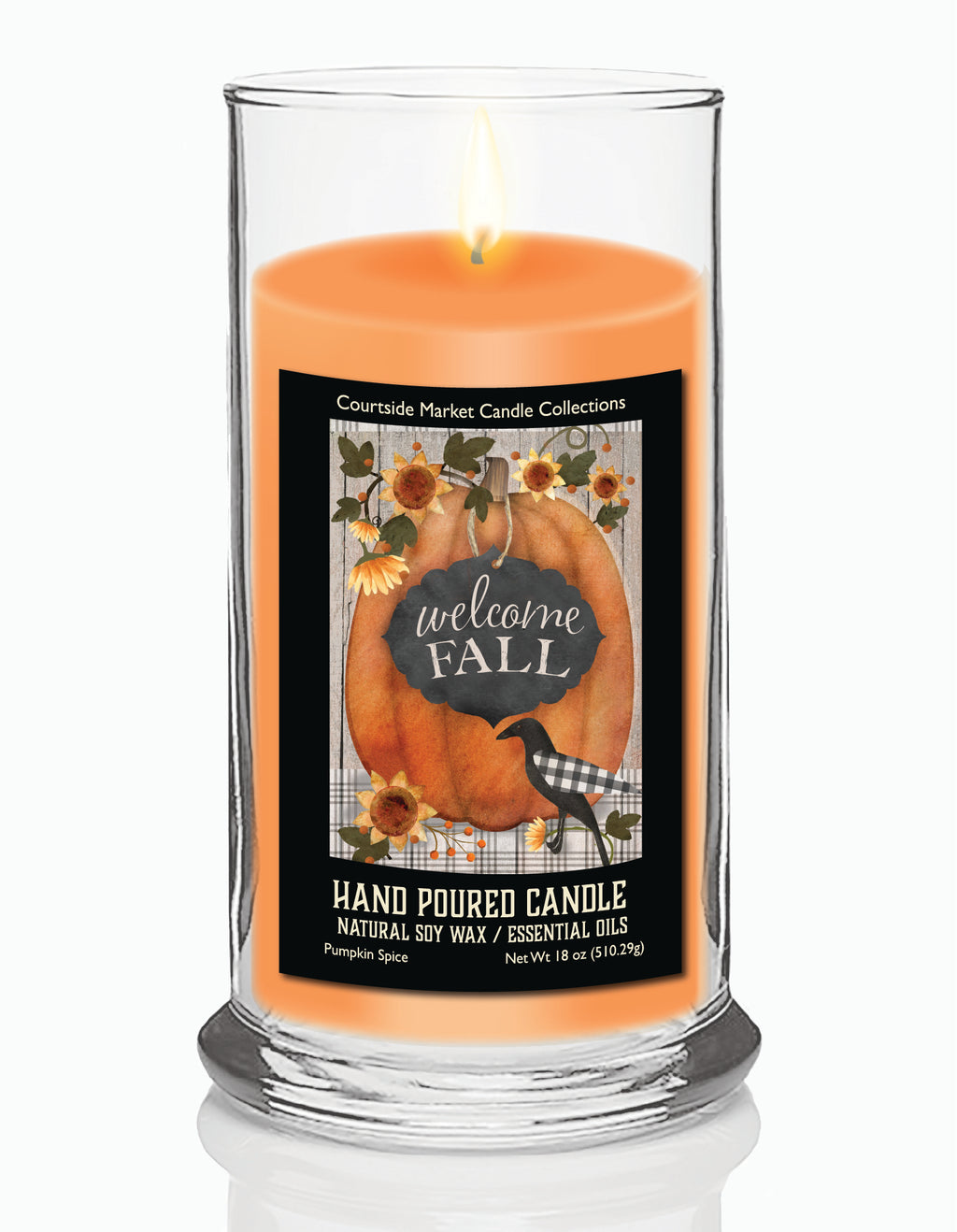 Welcome Fall - Pumpkin Spice 18 oz Status Candle Glass