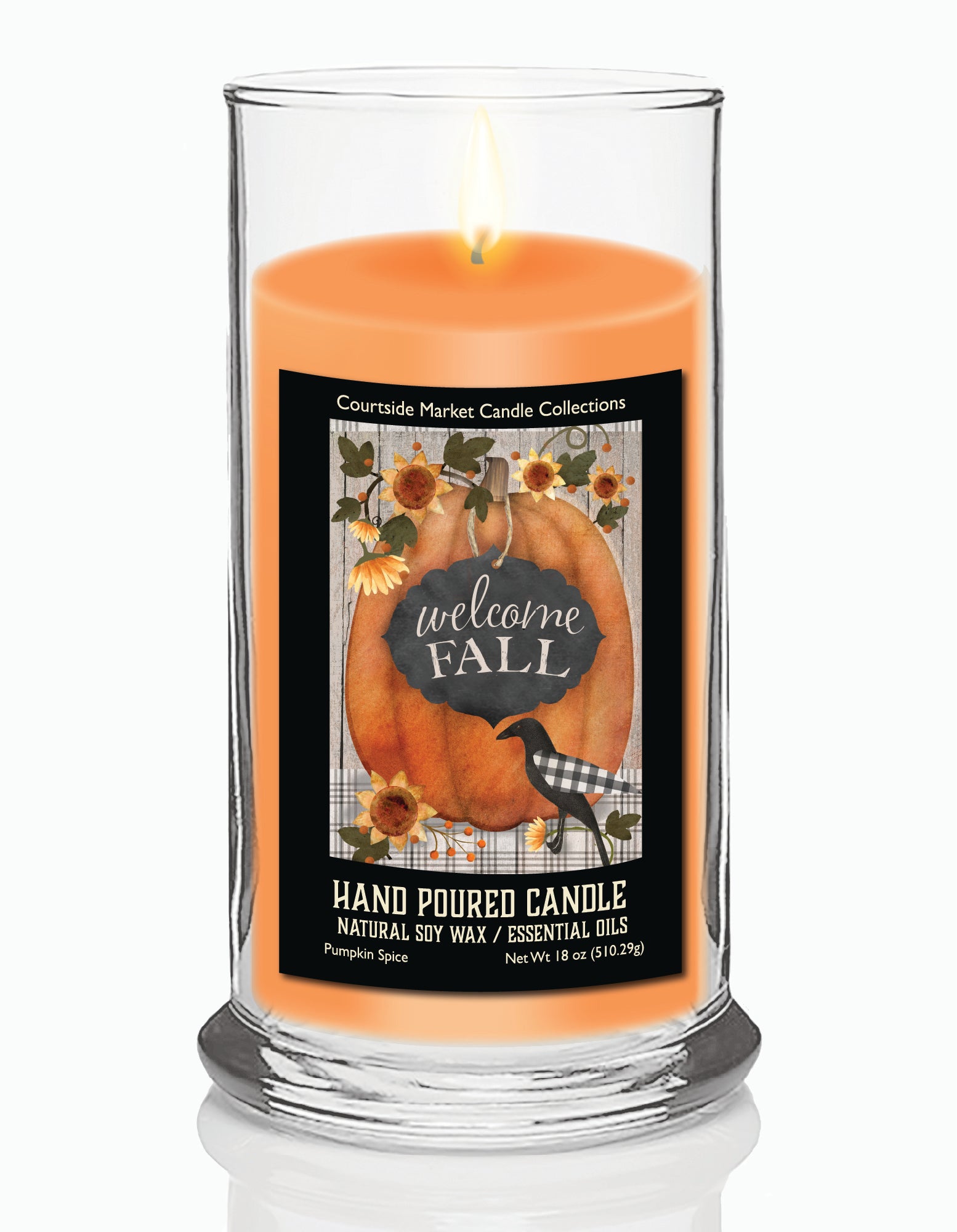 Welcome Fall - Pumpkin Spice 18 oz Status Candle Glass