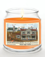 Halloween Collection Boo Pumpkin - Brown Sugar Vanilla 12.8oz Candle Glass Jar with Brushed Silver Metal Lid