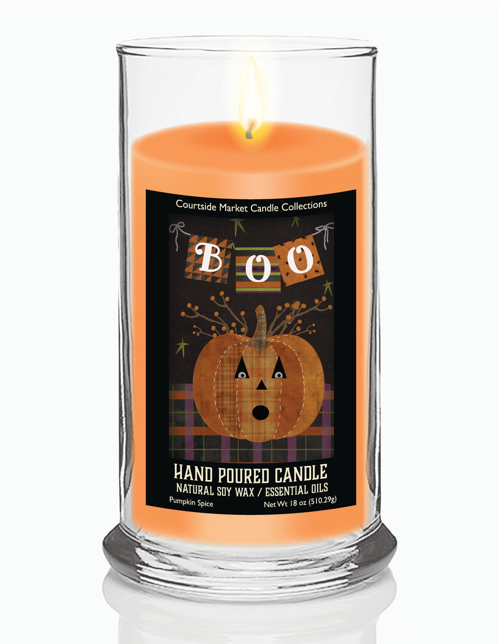 Boo Pumpkin - Pumpkin Spice 18 oz Soy Wax Candle in Glass Jar