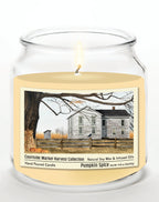 Harvest Collection Farmhouse 14 oz Candle Glass Jar with Brushed Silver Metal Lid