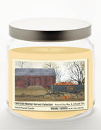 Harvest Collection Barn - Honey Vanilla 12.8oz Candle Glass Jar with Brushed Silver Metal Lid