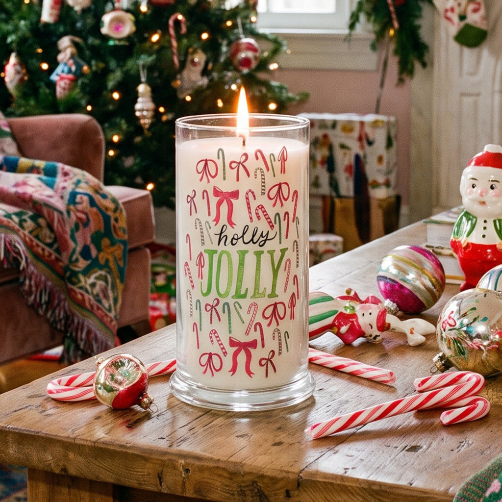 Holly Jolly - Candy Cane 18oz Soy Wax Candle