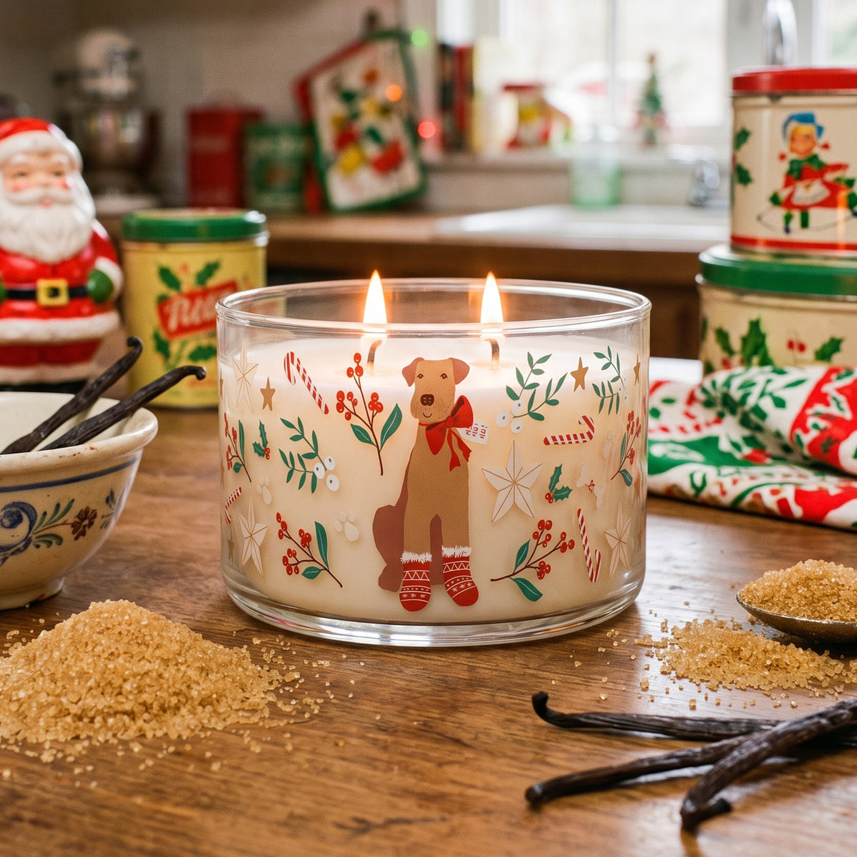 Scruffy - Brown Sugar Vanilla 9.6oz Soy Wax 2 Wick Candle