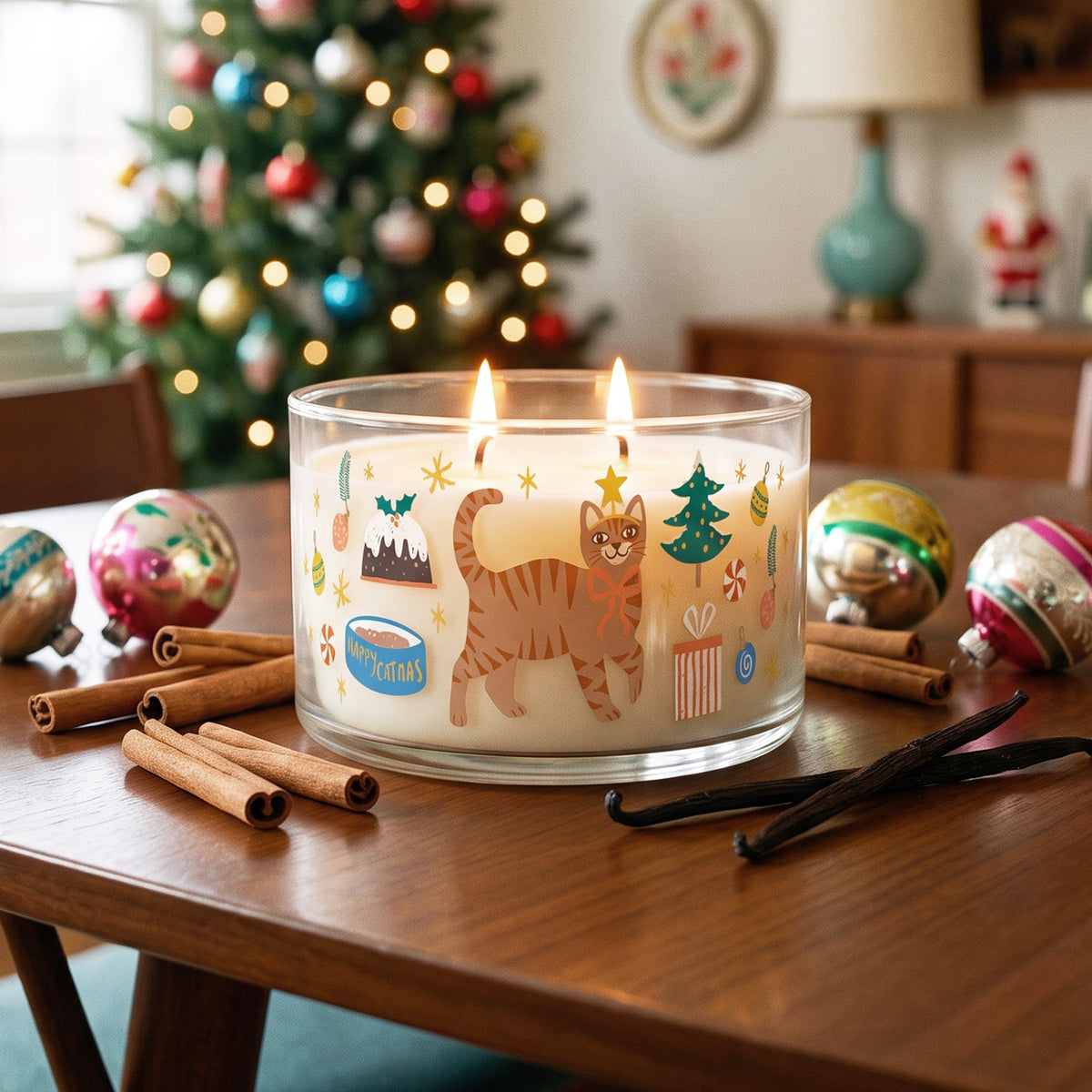 Timmy - Cinnamon Vanilla 9.6oz Soy Wax 2 Wick Candle