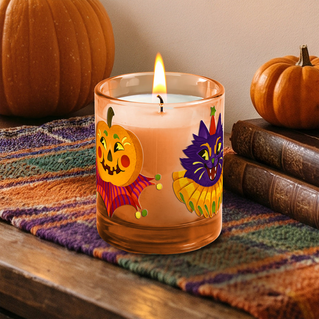 Trick or Treat - 12oz Pumpkin Spice + Maple Soy Wax Candle Decorative Glass
