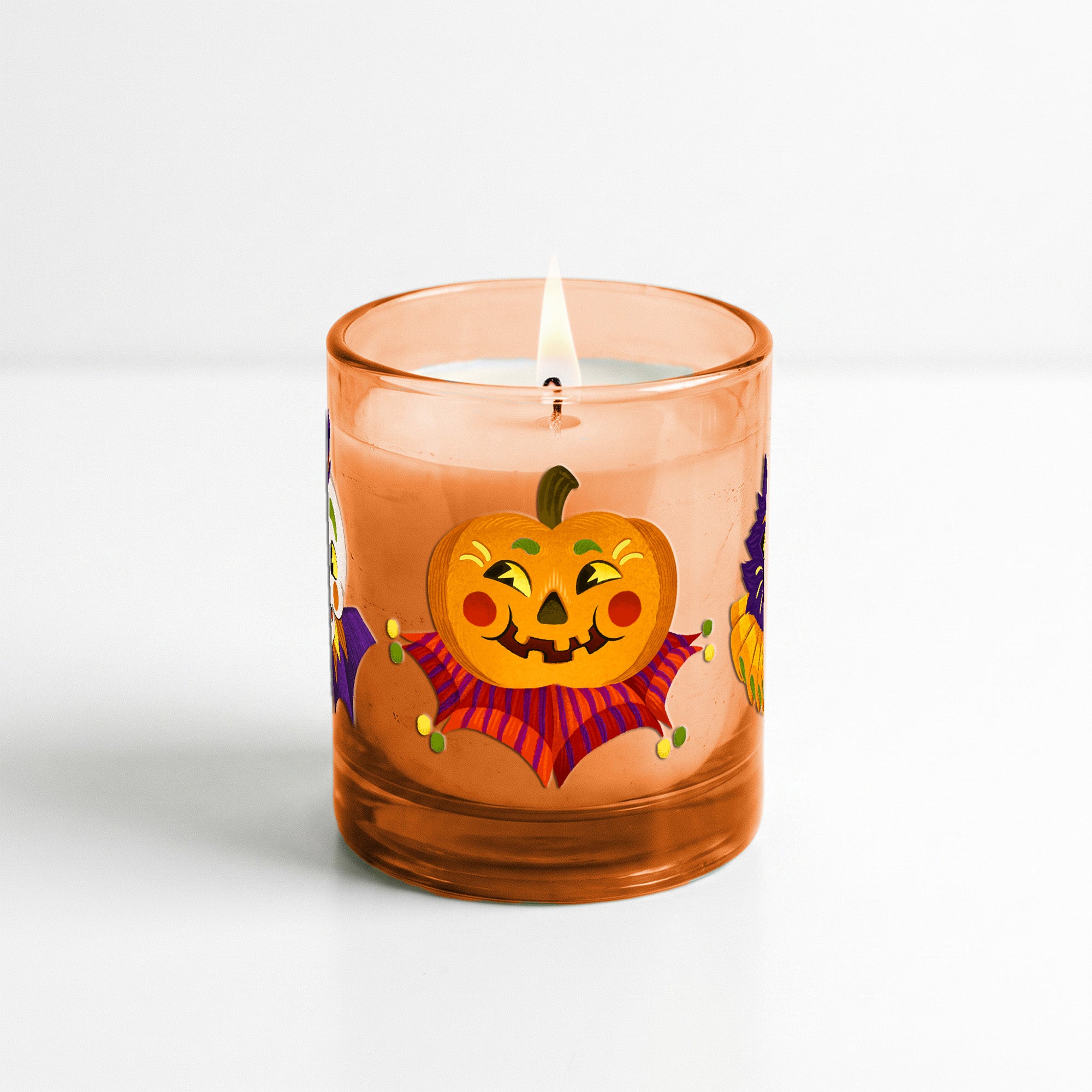Trick or Treat - 12oz Pumpkin Spice + Maple Soy Wax Candle Decorative Glass
