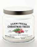 Fresh Farm Trees - Evergreen 14 oz Candle Glass Jar with Brushed Silver Metal Lid