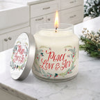 Peace ~ Love ~ Joy - Peppermint + Fir 14oz Soy Wax Candle