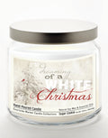 White Christmas II - Sugar Cookie 14 oz Candle Glass Jar with Brushed Silver Metal Lid