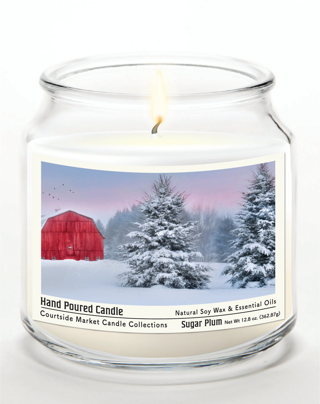 Tree Farm II 14 oz Candle Glass Jar with Brushed Silver Metal Lid