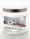 Quilted Barn - 14 oz Candle Glass Jar with Brushed Silver Metal Lid