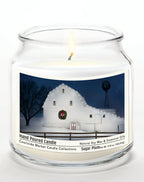 Christmas Night 14 oz Candle Glass Jar with Brushed Silver Metal Lid