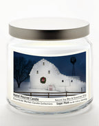Christmas Night 14 oz Candle Glass Jar with Brushed Silver Metal Lid