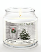 Tree Farm - Winter Cranberry 14 oz Candle Glass Jar with Brushed Silver Metal Lid