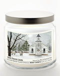Christmas Chapel - Winter Cranberry 14 oz Candle Glass Jar with Brushed Silver Metal Lid