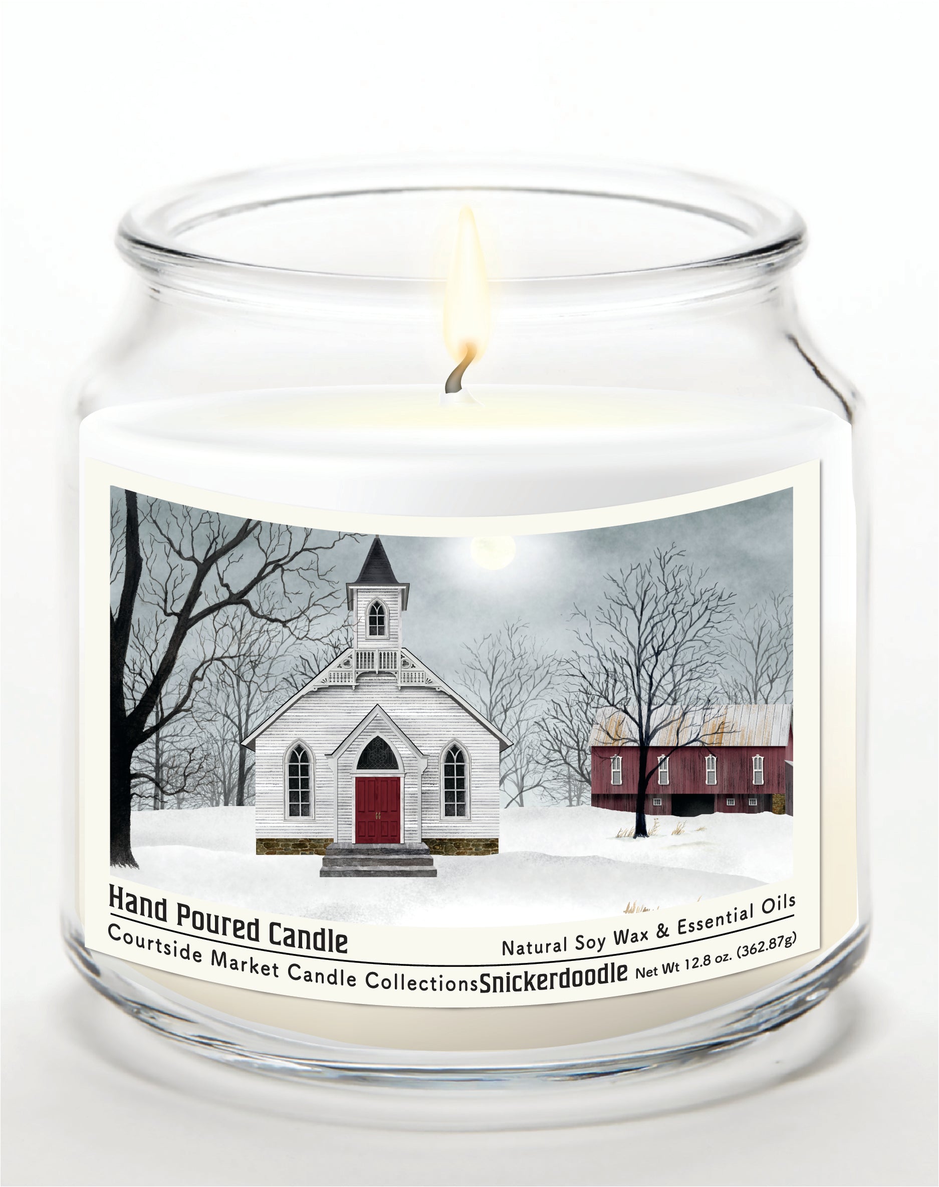 Love One Another 14 oz Candle Glass Jar with Brushed Silver Metal Lid