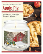 Winter at the Barn 14 oz Candle Glass Jar with Brushed Silver Metal Lid