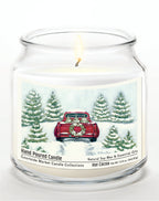 Tree Farm Tradition II  14 oz Candle Glass Jar with Brushed Silver Metal Lid