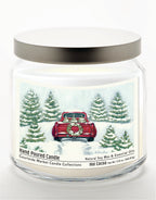 Tree Farm Tradition II  14 oz Candle Glass Jar with Brushed Silver Metal Lid