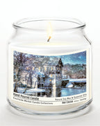 Winter Wonderland - Hot Cocoa 14 oz Candle Glass Jar with Brushed Silver Metal Lid